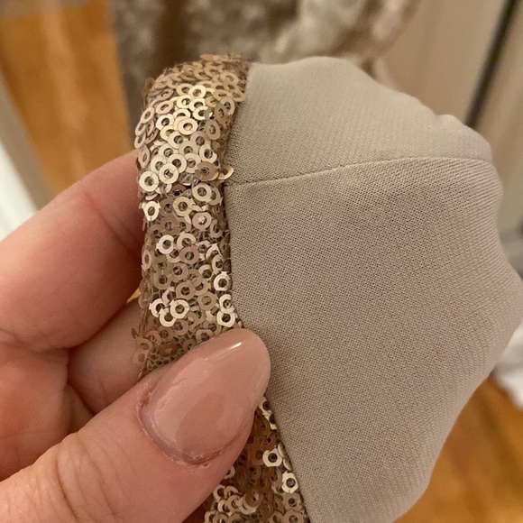 Dress The Population Harper Dress in Pale Blush Holiday Gown - Picture 8 of 8